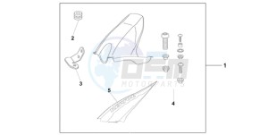 CBR1000RR9 France - (F / CMF MME REP) drawing HUGGER REPSOL REPLICA