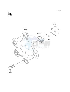 KVF360 4x4 KVF360A9F EU GB drawing Rear Hub