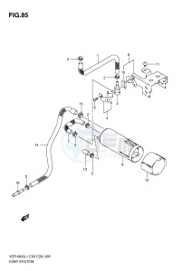 VZR1800 (E3) INTRUDER drawing EVAP SYSTEM (VZR1800ZL1 E33)