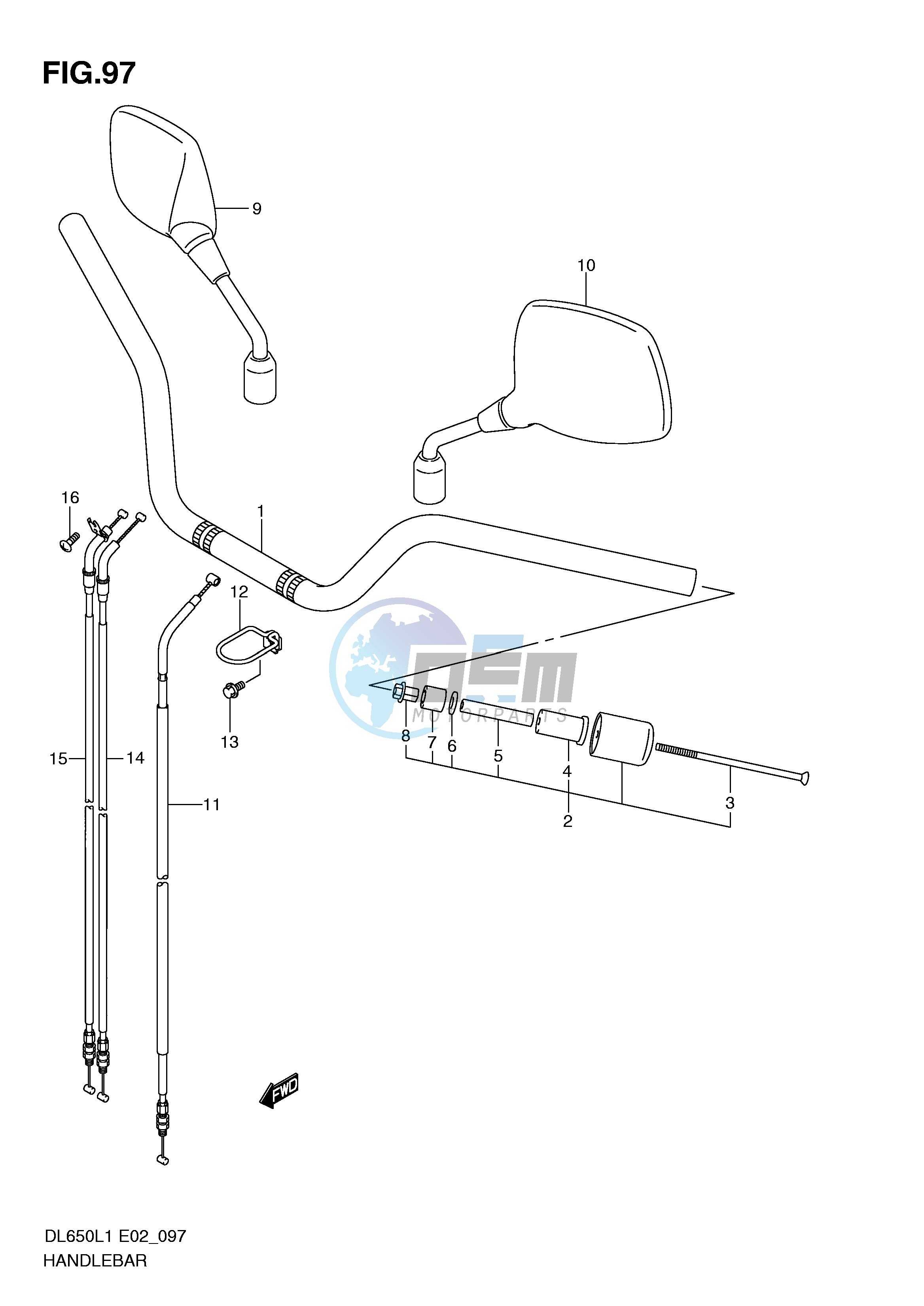 HANDLEBAR (DL650AL1 E19)