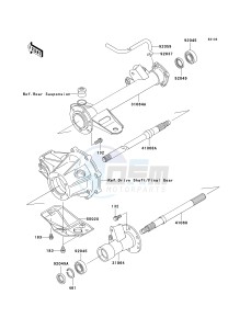 KLF 250 A [BAYOU 250] (A6F-A9F) A6F drawing REAR AXLE