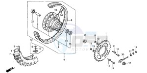 CRF80F 100 drawing REAR WHEEL