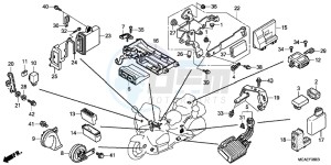 GL1800F GoldWing - GL1800-F 2ED - (2ED) drawing CONTROL UNIT (GL1800C/ D/ E/ F/ G) (AIRBAG)