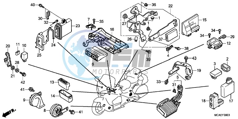 CONTROL UNIT (GL1800C/ D/ E/ F/ G) (AIRBAG)