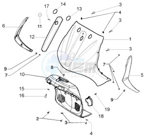 Beverly 500 drawing Shield - wheel compartment