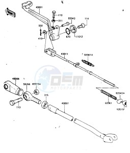 KDX 175 A [KDX175] (A2-A3) [KDX175] drawing BRAKE PEDAL_TORQUE LINK -- 81-82 A2_A3- -