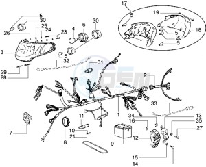 Diesis 100 drawing Electrical devices-Front lights and turn signal lamps