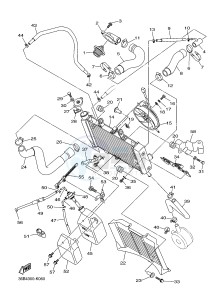 XJ6NA 600 XJ6-N (NAKED, ABS) (36BF 36BG) drawing RADIATOR & HOSE