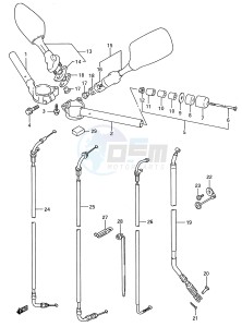 GSX-R750W (E28) drawing HANDLEBAR (MODEL N P)