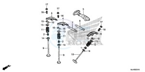 VT750C2SD UK - (E) drawing CAMSHAFT VALVE (REAR)