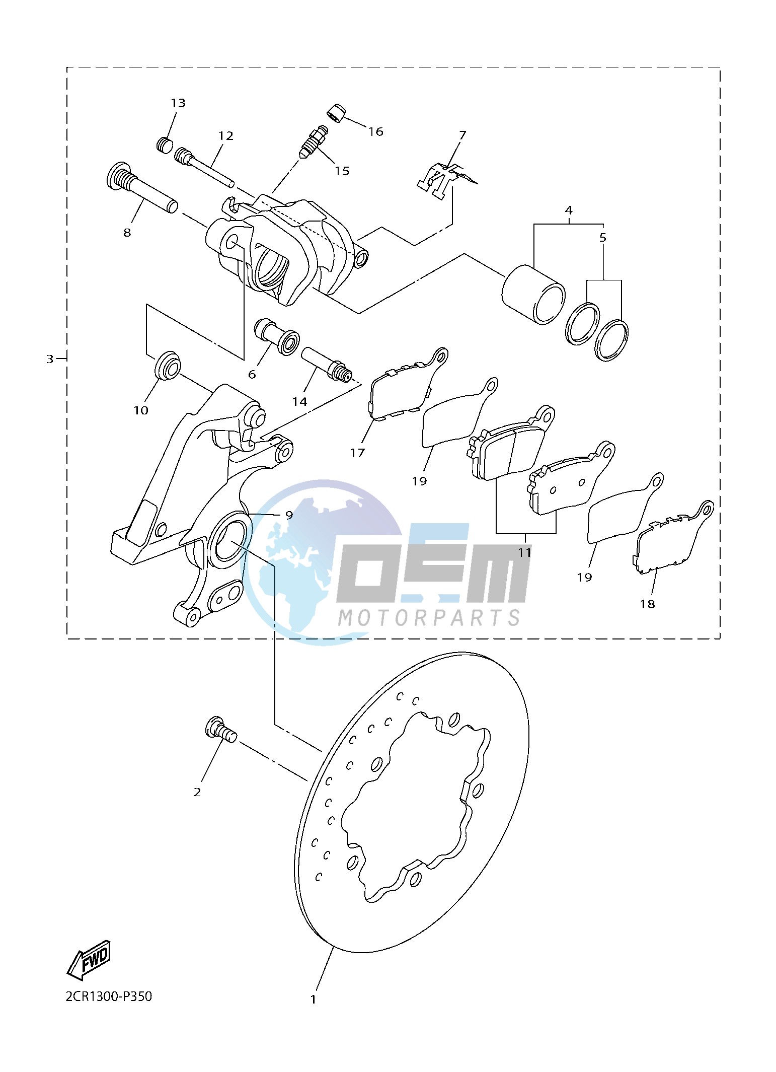 REAR BRAKE CALIPER