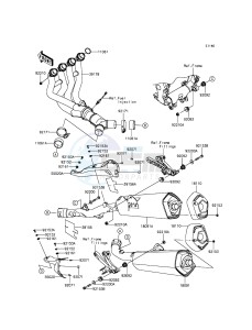 ZZR1400 ABS ZX1400FFF FR GB XX (EU ME A(FRICA) drawing Muffler(s)