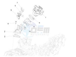 150 4T 3V ie Primavera (EMEA, LATAM) EQR) drawing Throttle body - Injector - Union pipe