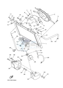 MT09A MT-09 ABS 900 (2DR7 2DR8) drawing RADIATOR & HOSE