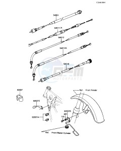 KZ 550 C [LTD] (C3-C4) [LTD] drawing CABLES -- 82-83 C3_C4- -