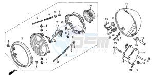 VF750C2 drawing HEADLIGHT (VF750C1/2)