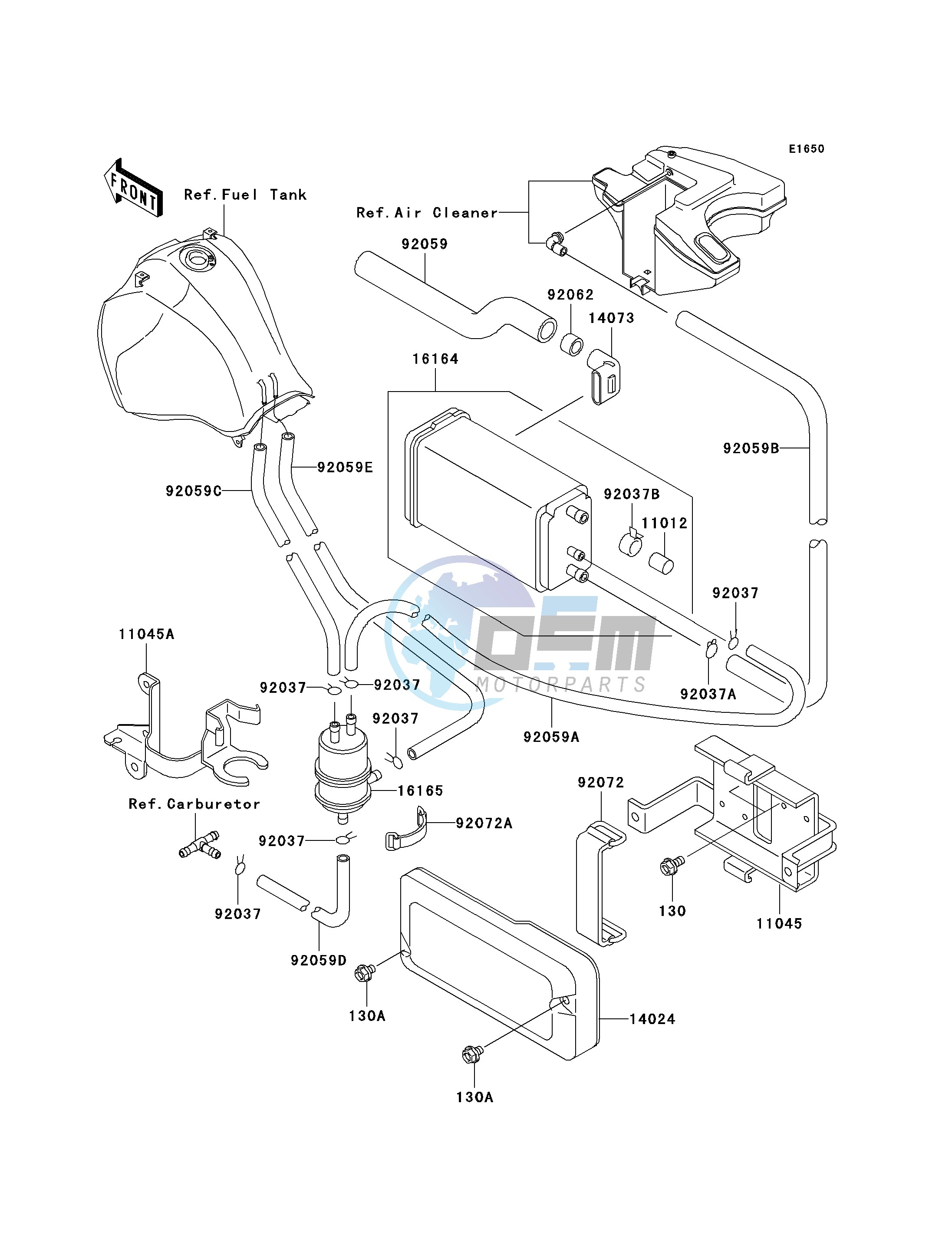 FUEL EVAPORATIVE SYSTEM-- CA- -