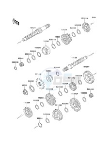 KSF 250 A [MOJAVE 250] (A15-A18) [MOJAVE 250] drawing TRANSMISSION