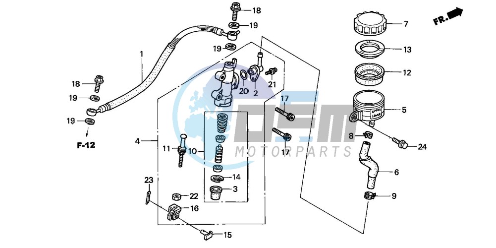 RR. BRAKE MASTER CYLINDER