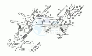 V 75 750 PA Vecchio Tipo PA Vecchio Tipo drawing Foot rests - lateral stand