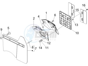 GT 250 ie 60 deg (Euro 3) drawing Rear cover - Splash guard