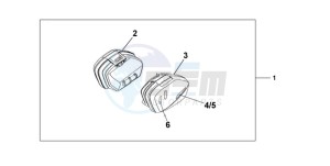 CBF1000T9 Ireland - (EK) drawing 33 LITRE PANNIER SET PEARL AMBER YELLOW