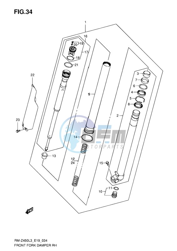 FRONT FORK DAMPER RH