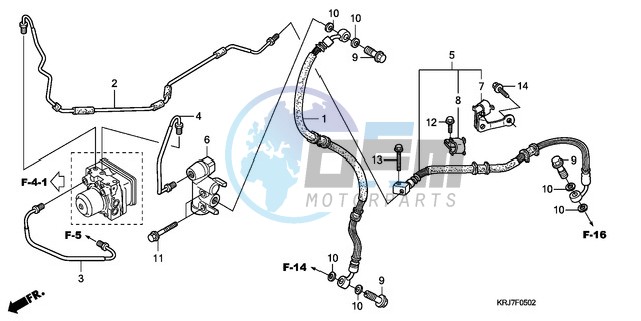 REAR BRAKE PIPE (FES125A)(FES150A)