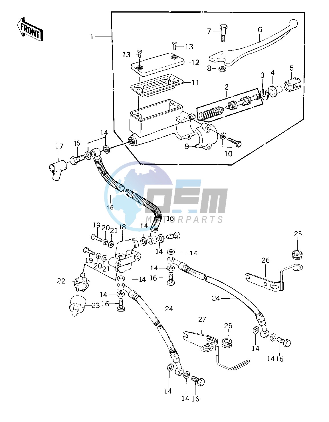 FRONT MASTER CYLINDER -- KZ1000-C4- -