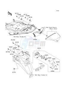 ZX 1400 A [NINJA ZX-14] (A6F-A7FA) A7FA drawing TAILLIGHT-- S- -