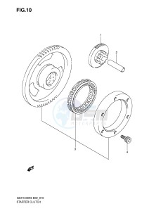 GSX1400 (E2) drawing STARTER CLUTCH