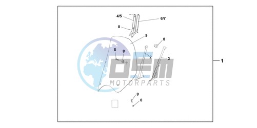 HIGH WINDSCREEN (WITHOUT KNUCKLE VISORS)