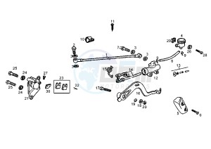 SENDA SM X-TREM EU2 - 50 cc drawing REAR BRAKE SYSTEM