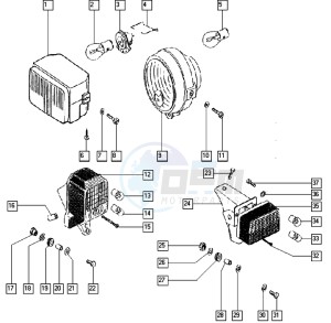 STANDARD_25-45kmh_K3-K7 50 K3-K7 drawing Head lamp