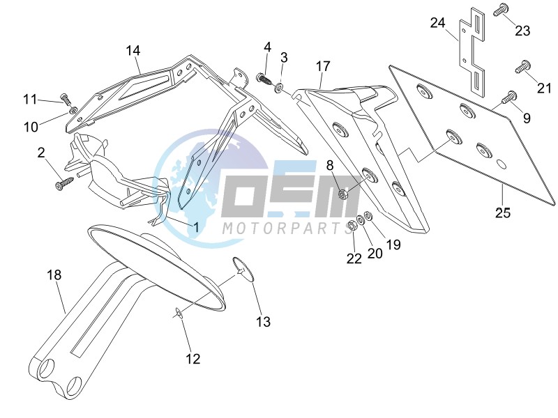 Rear cover - Splash guard