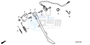 VT750C9 Korea - (KO) drawing SIDE STAND