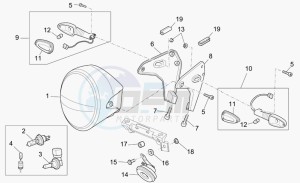 Breva V 1100 IE IE drawing Headlight/horn