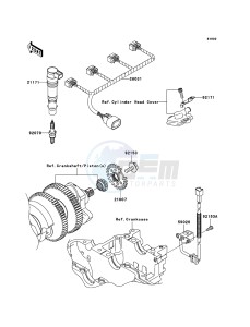 ZZR1400_ABS ZX1400D8F FR GB XX (EU ME A(FRICA) drawing Ignition System