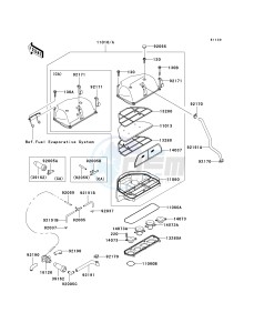 ZX 600 J [ZZR600] (J4) J4 drawing AIR CLEANER