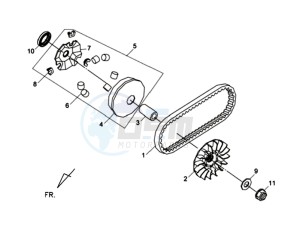 COMBIZ 50 drawing CLUTCH / V BELT