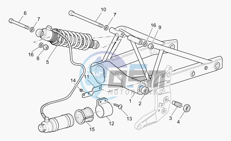 Swing arm and rear shock absorber