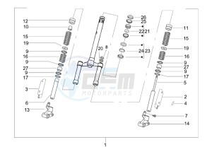 Typhoon 50 drawing Fork steering tube - Steering bearing unit