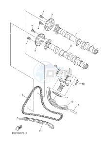 MTM850 MTM-850 XSR900 (B906) drawing CAMSHAFT & CHAIN