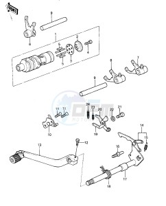 KX 125 A [KX125] (A6) [KX125] drawing GEAR CHANGE MECHANISM -- 80 A6- -