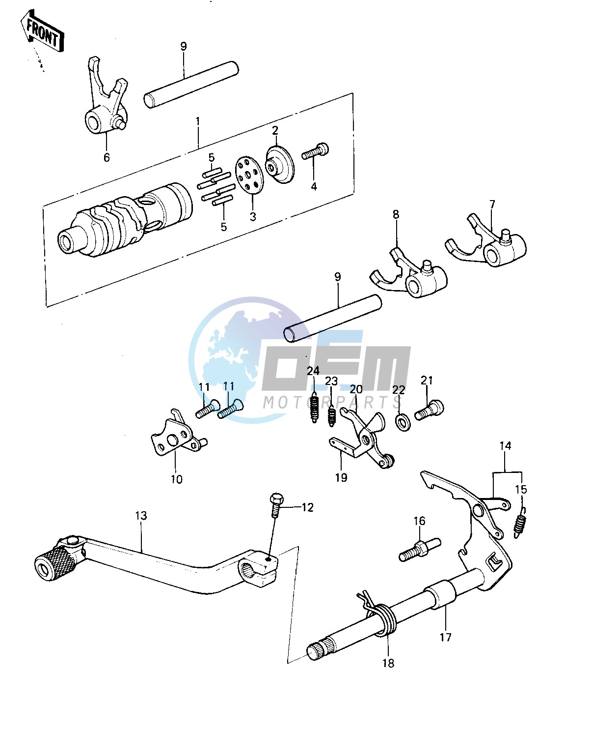 GEAR CHANGE MECHANISM -- 80 A6- -