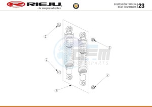 BYE-BIKE-EURO4-RED 50 drawing REAR SUSPENSION