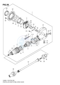 VL800 (E3-E28) VOLUSIA drawing PROPELLER SHAFT - FINAL DRIVE GEAR