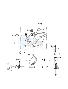 LUDIX 14 REP drawing TANK AND FUEL PUMP