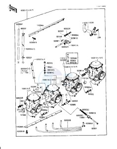 KZ 750 H [LTD] (H2-H4) [LTD] drawing CARBURETOR ASSY -- 81-83 H2_H3_H4- -