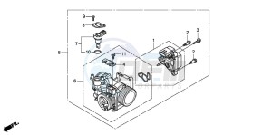 VT750C drawing THROTTLE BODY